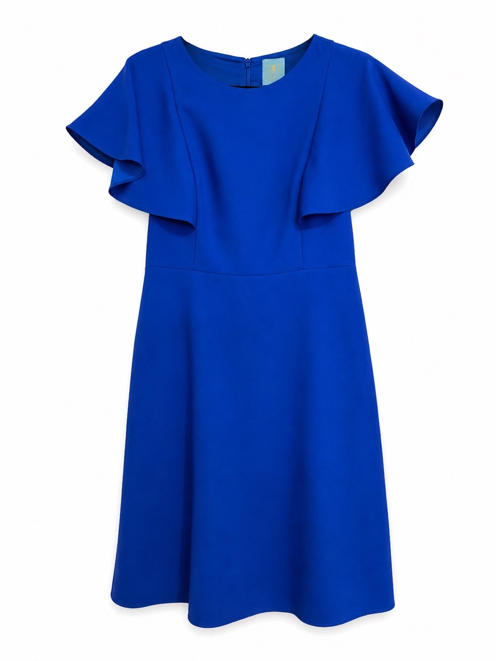 CeCe Cobalt Blue Flutter-Sleeve Midi Dress